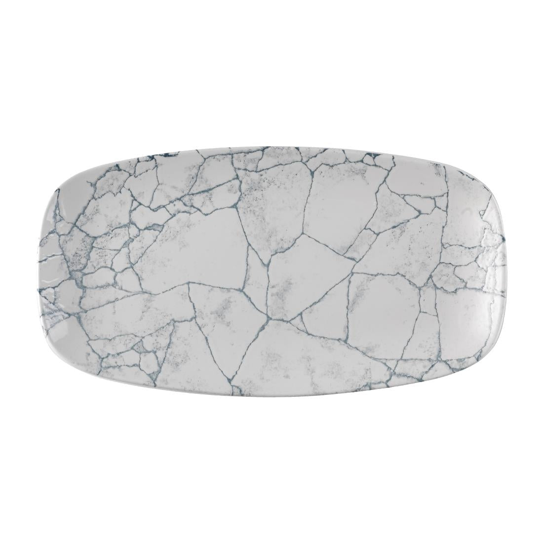 FS943 Churchill Studio Prints Kintsugi Pearl Chefs Oblong Plate Grey 348x189mm (Pack of 6) JD Catering Equipment Solutions Ltd