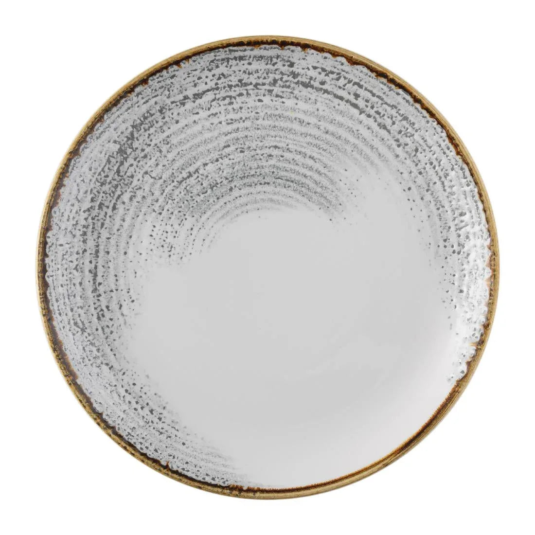 FS944 Churchill Studio Prints Homespun Accents Jasper Evolve Coupe Plate Grey 286mm (Pack of 12) - JD Catering Equipment Solutions Ltd