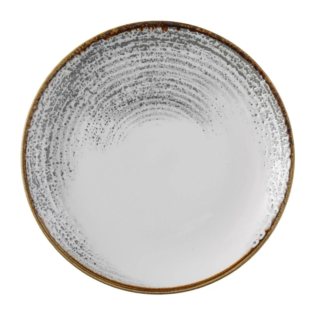 FS945 Churchill Studio Prints Homespun Accents Jasper Evolve Coupe Plate Grey 260mm (Pack of 12) - JD Catering Equipment Solutions Ltd