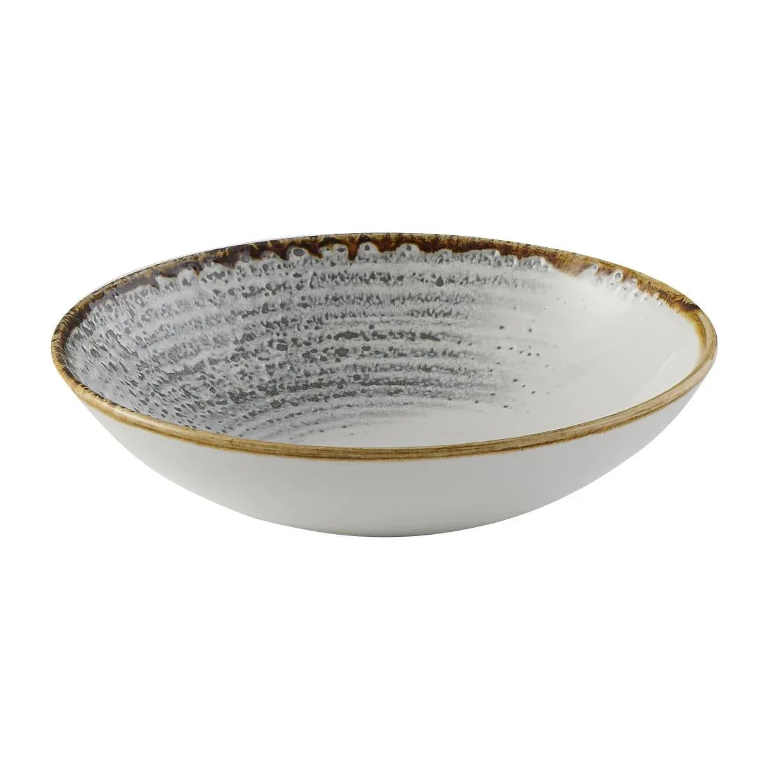 FS949 Churchill Studio Prints Homespun Accents Jasper Coupe Bowl Grey 184mm (Pack of 12) - JD Catering Equipment Solutions Ltd