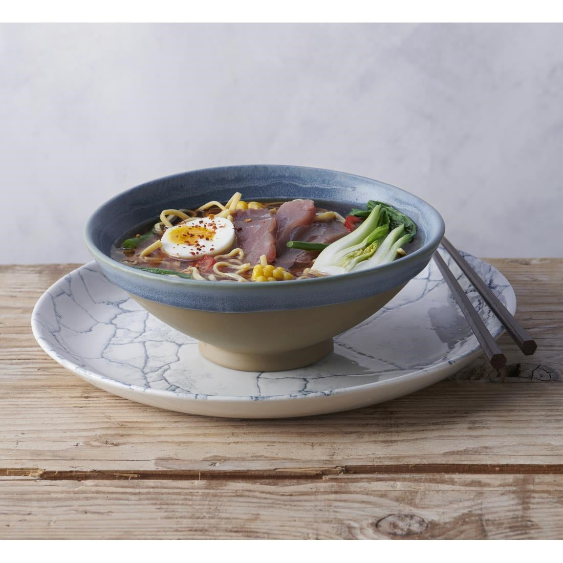 FS955 Churchill Emerge Oslo Footed Bowl Blue 155mm (Pack of 6) JD Catering Equipment Solutions Ltd