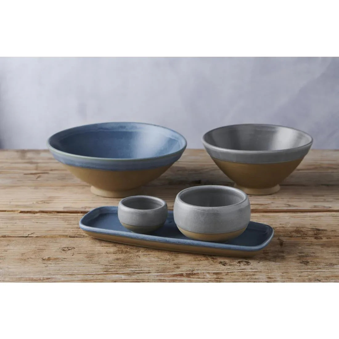 FS956 Churchill Emerge Oslo Footed Bowl Blue 200mm (Pack of 6) - JD Catering Equipment Solutions Ltd