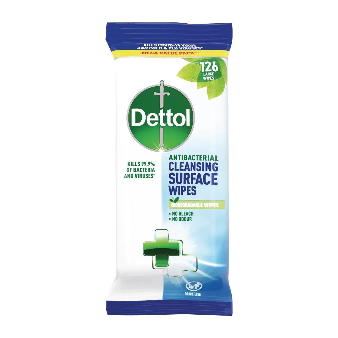 FT011 Dettol Antibacterial Surface Cleaning Wipes (Pack of 126) - JD Catering Equipment Solutions Ltd