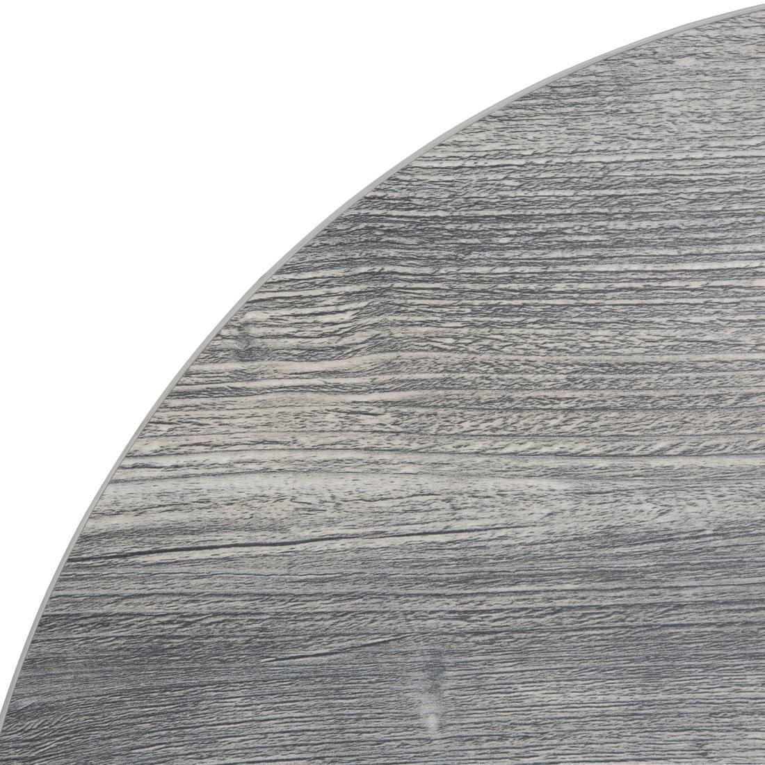 FT292 Bolero Pre-Drilled Round Melamine Table Top Ash Grey 600mm - JD Catering Equipment Solutions Ltd