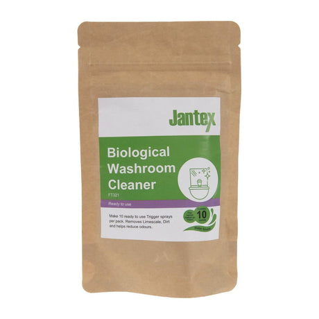 FT321 Jantex Green Biological Washroom Cleaner Sachets (Pack of 10) JD Catering Equipment Solutions Ltd