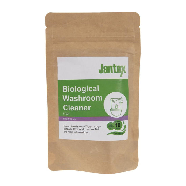 FT321 Jantex Green Biological Washroom Cleaner Sachets (Pack of 10) JD Catering Equipment Solutions Ltd