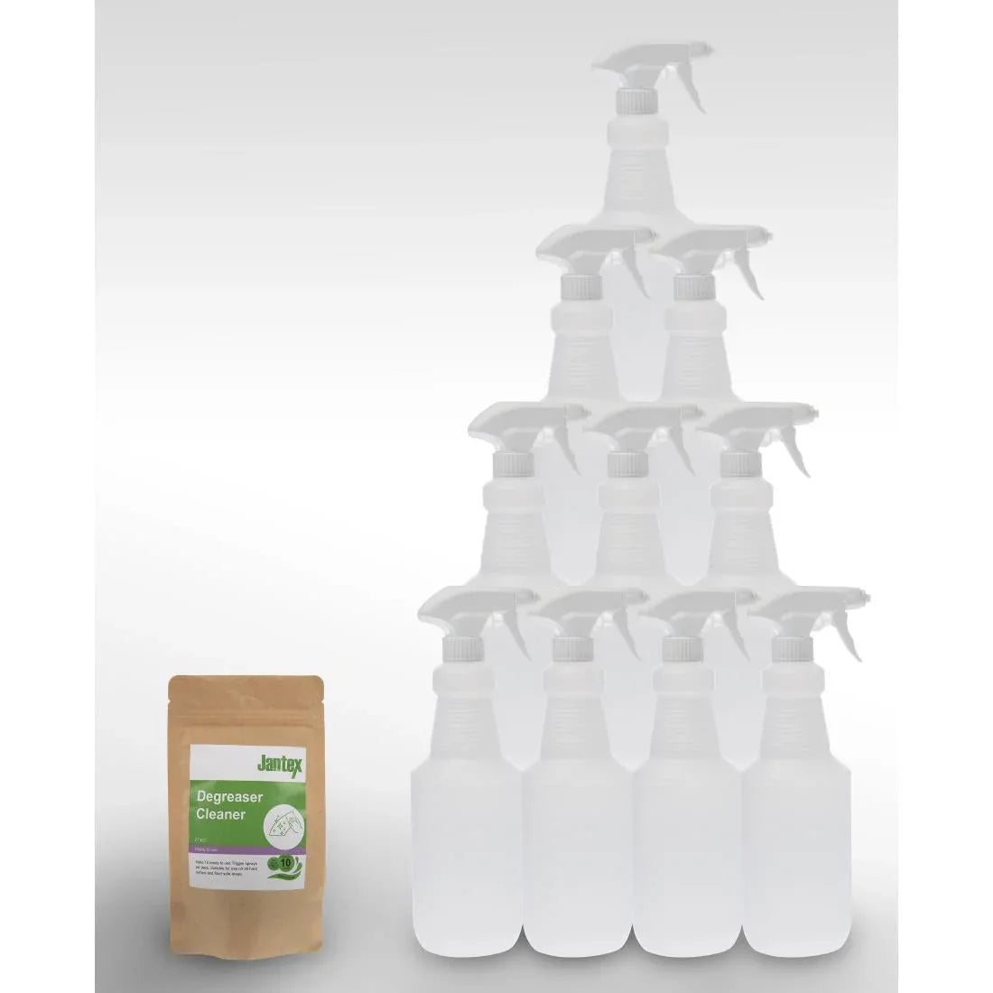 FT323 Jantex Green Kitchen Degreaser Cleaner Sachets (Pack of 10) - JD Catering Equipment Solutions Ltd