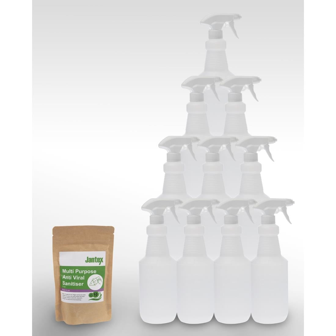 FT324 Jantex Green Anti-Viral Cleaner Sachets (Pack of 10) JD Catering Equipment Solutions Ltd