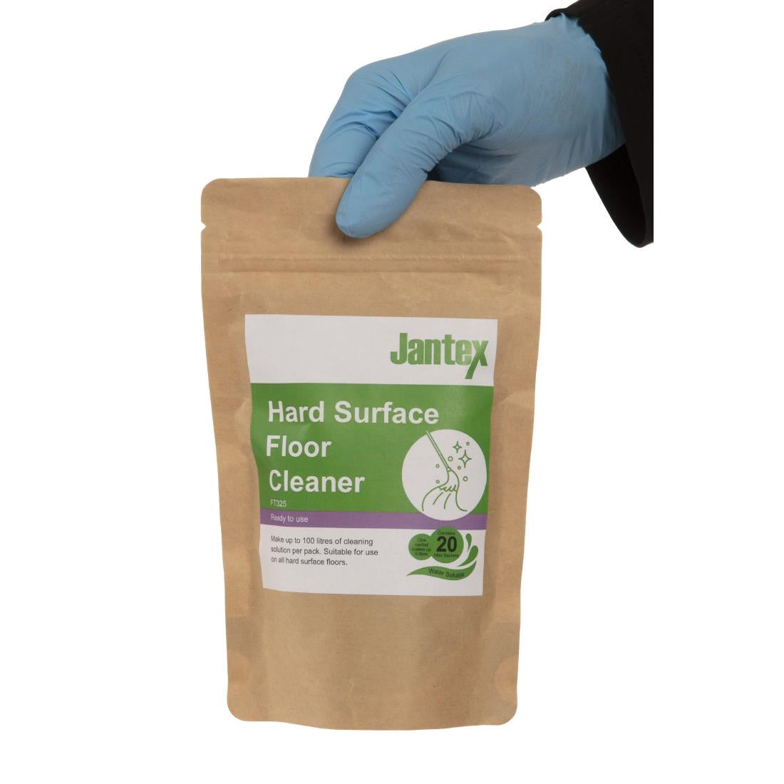 FT325 Jantex Green Hard Surface Floor Cleaner Sachets (Pack of 20) JD Catering Equipment Solutions Ltd