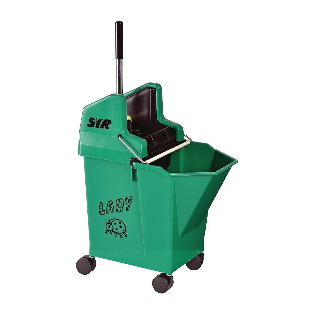 FT333 SYR NU Lady 2 Combine System Mop Bucket and Wringer 9Ltr Green - JD Catering Equipment Solutions Ltd