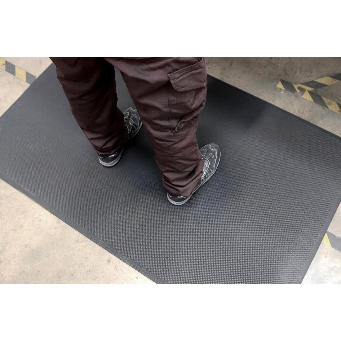 FT343 COBA Hygimat Anti-Fatigue Mat Black Solid 0.6 x 0.9m - JD Catering Equipment Solutions Ltd