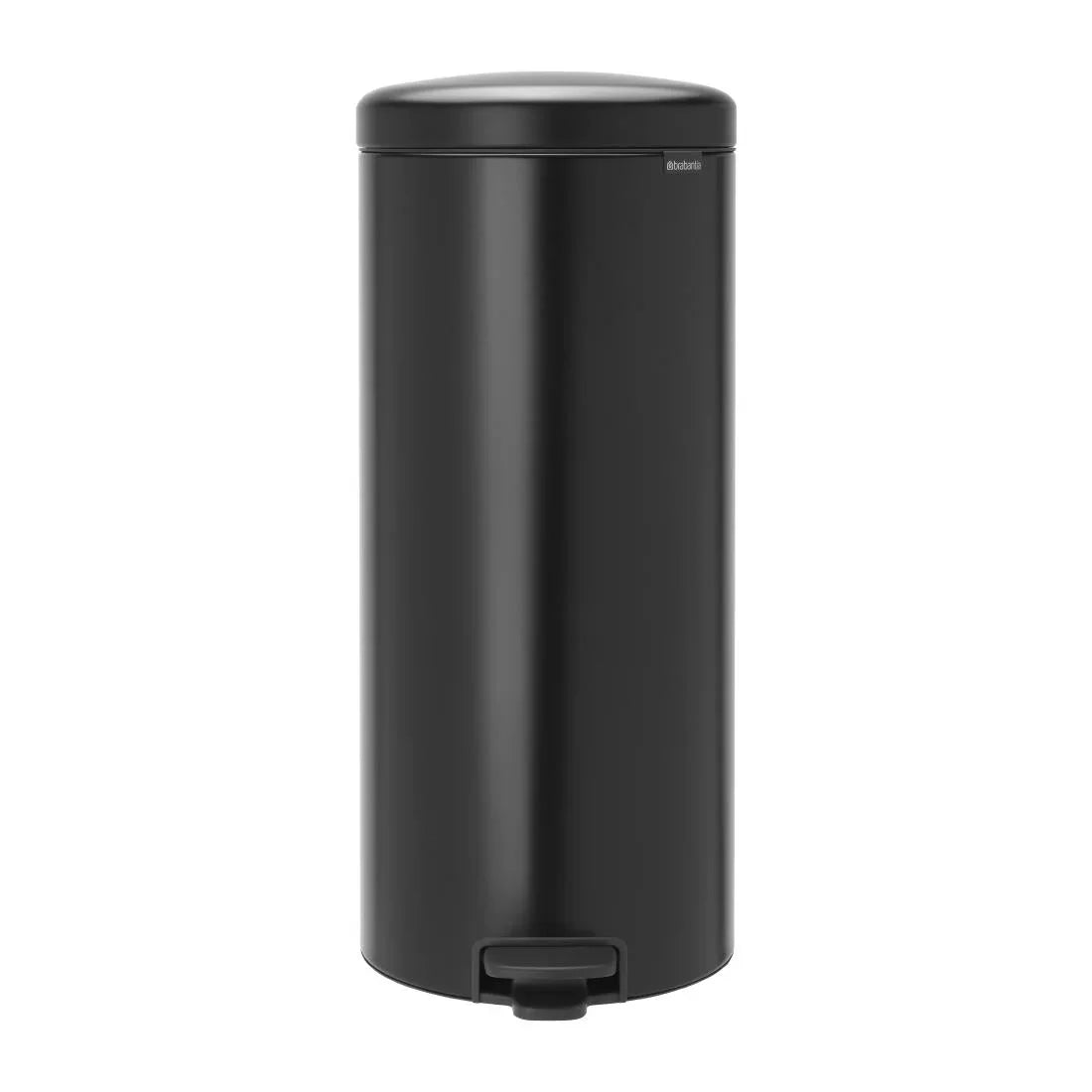 FT375 Brabantia Newlcon Pedal Bin Matt Black 30Ltr - JD Catering Equipment Solutions Ltd