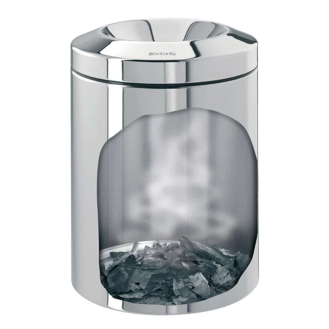 FT381 Brabantia FlameGuard Fireproof Waste Paper Bin Brilliant Steel 7Ltr - JD Catering Equipment Solutions Ltd