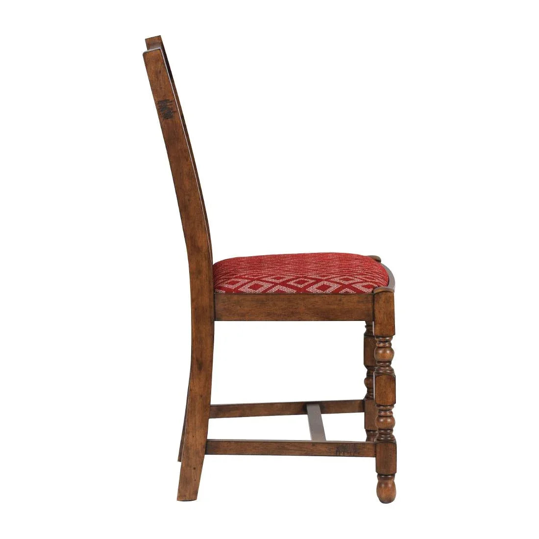 FT408 Mayfair Dining Chair with Red Diamond Padded Seat (Pack of 2) - JD Catering Equipment Solutions Ltd