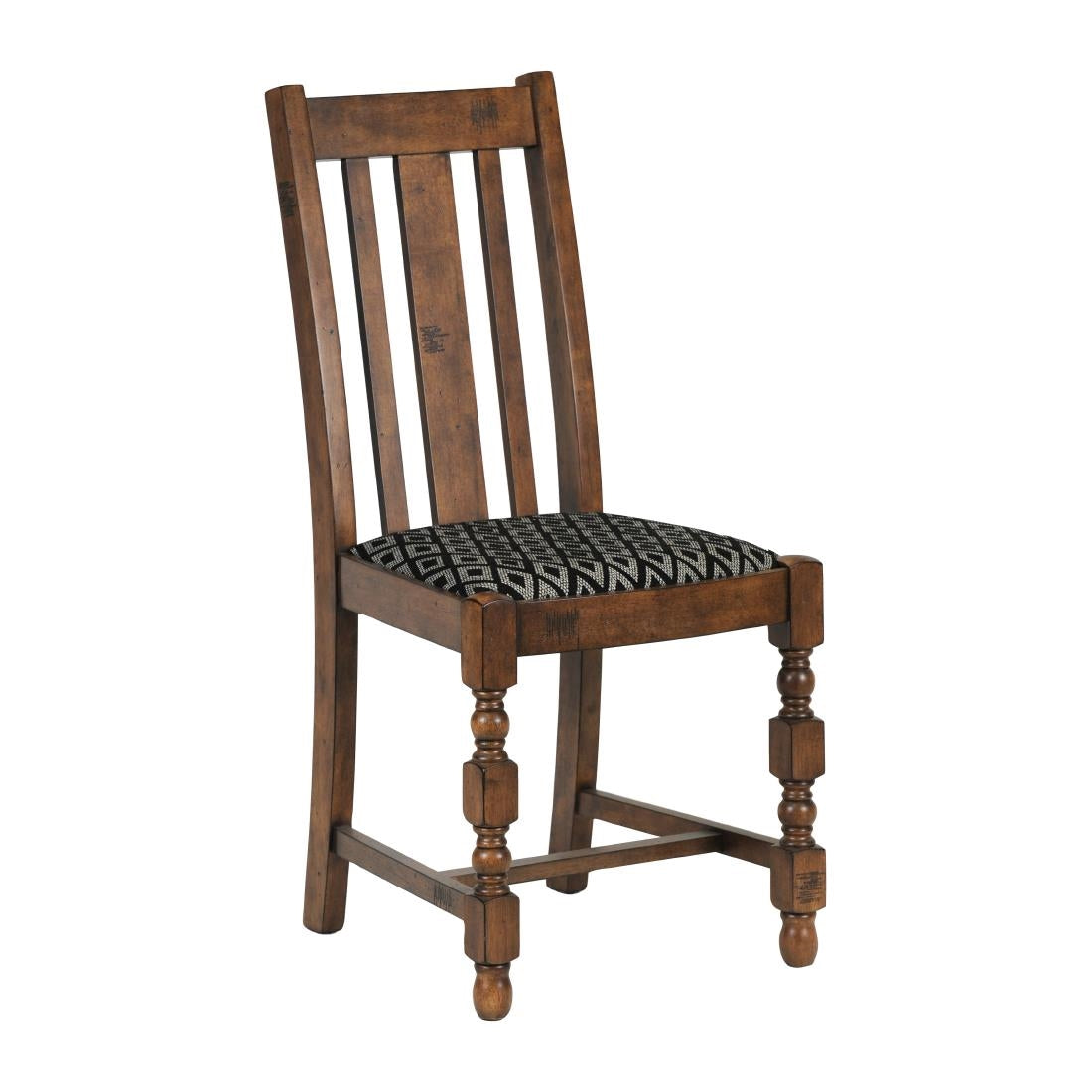 FT409 Mayfair Dining Chair with Black Diamond Padded Seat (Pack of 2) JD Catering Equipment Solutions Ltd