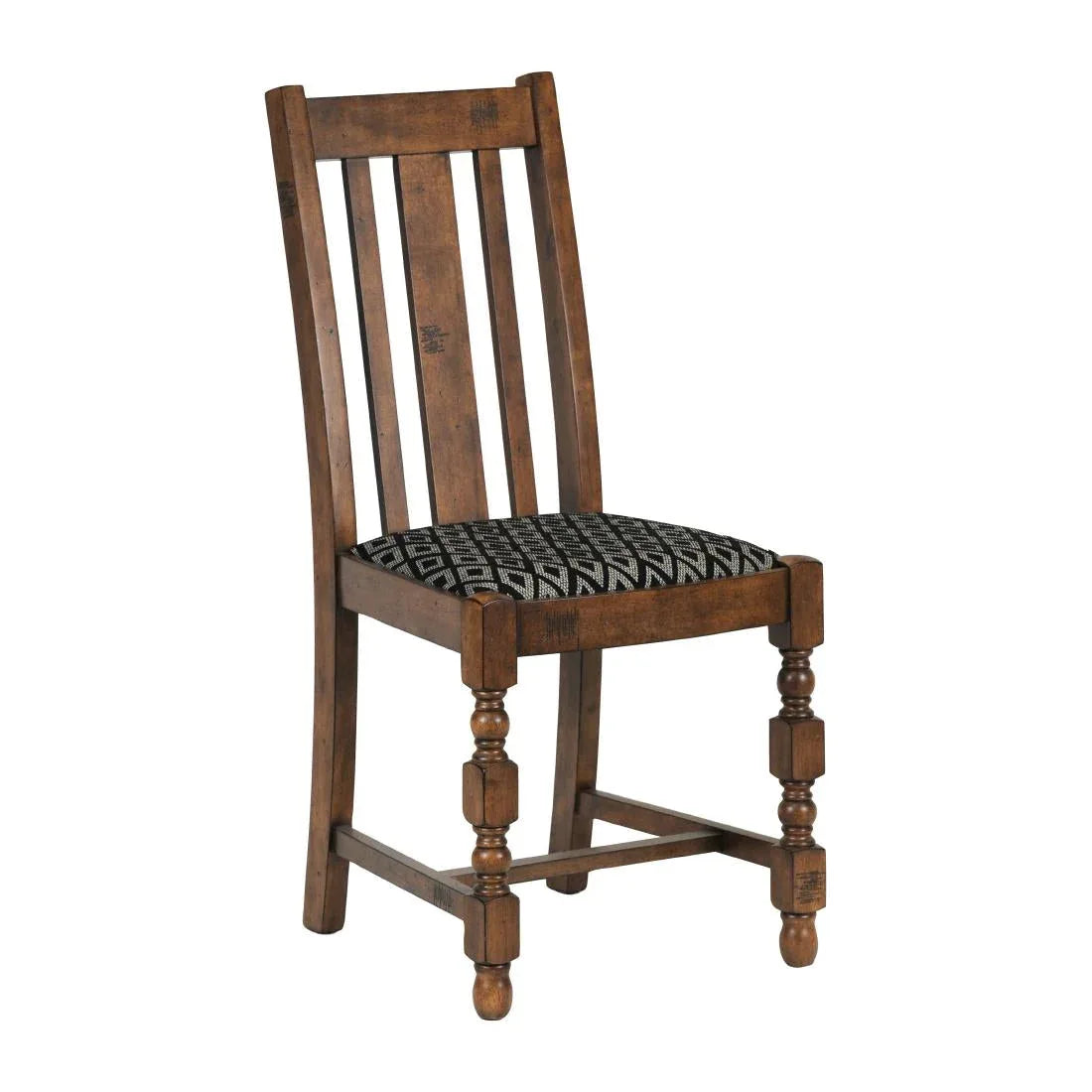FT409 Mayfair Dining Chair with Black Diamond Padded Seat (Pack of 2) - JD Catering Equipment Solutions Ltd
