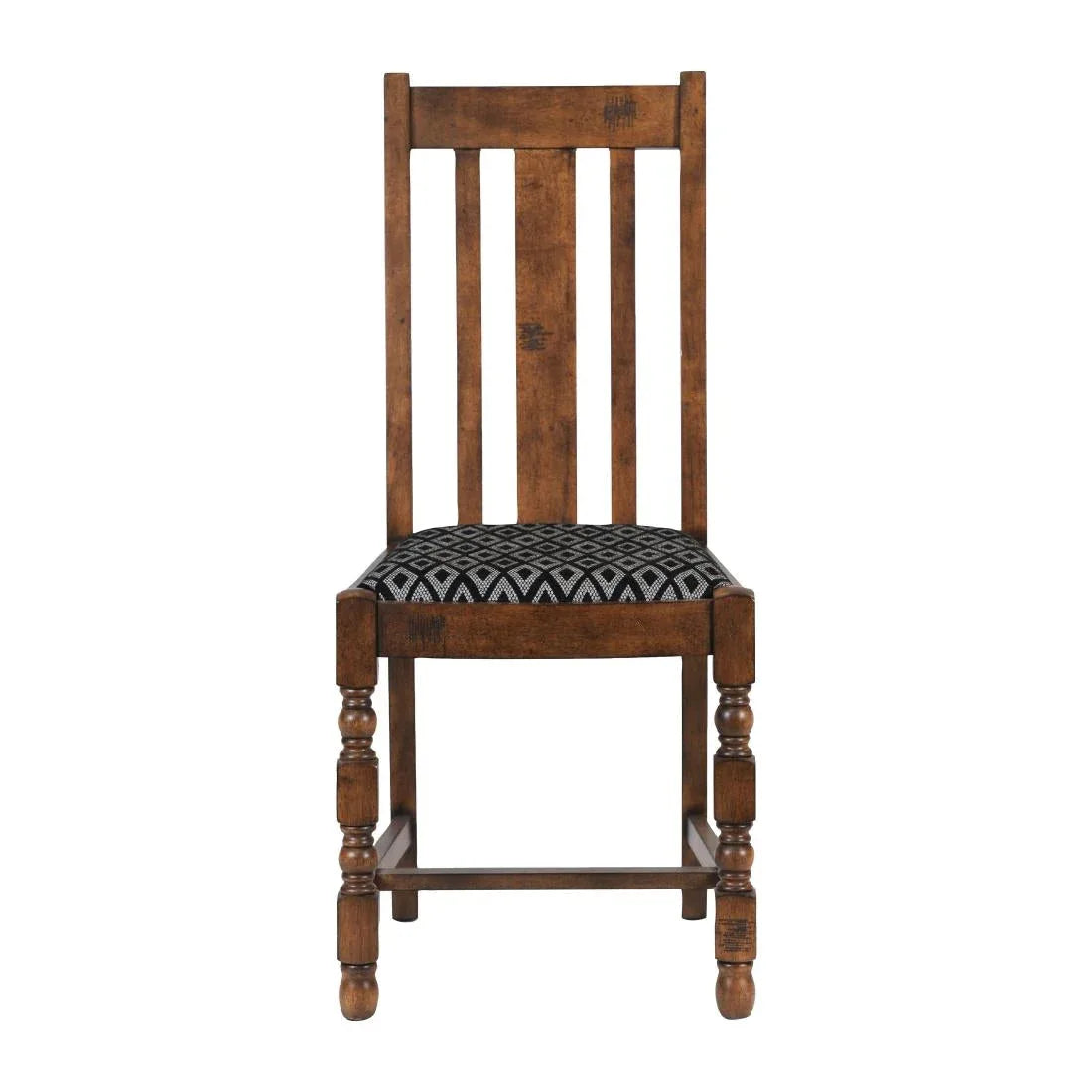 FT409 Mayfair Dining Chair with Black Diamond Padded Seat (Pack of 2) - JD Catering Equipment Solutions Ltd