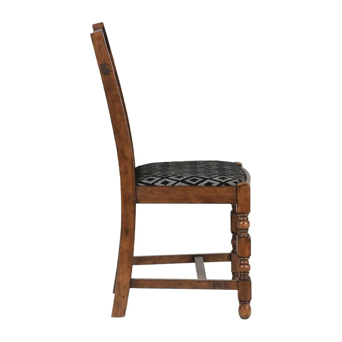FT409 Mayfair Dining Chair with Black Diamond Padded Seat (Pack of 2) - JD Catering Equipment Solutions Ltd