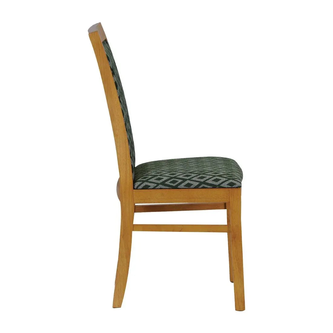 FT419 Brooklyn Padded Back Soft Oak Dining Chair with Green Diamond Padded Seat and Back (Pack of 2) - JD Catering Equipment Solutions Ltd