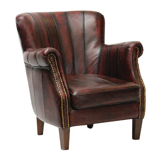 FT440 Lancaster Leather Chair Red - JD Catering Equipment Solutions Ltd