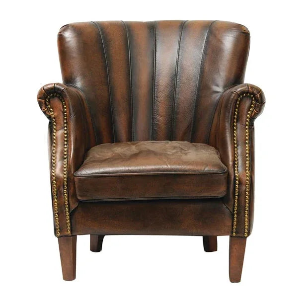 FT441 Lancaster Leather Chair Chestnut - JD Catering Equipment Solutions Ltd