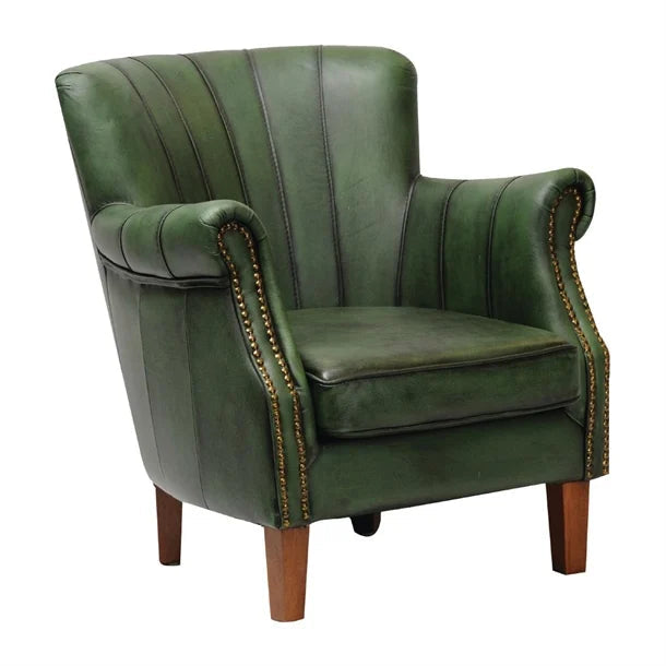 FT443 Lancaster Leather Chair Green JD Catering Equipment Solutions Ltd
