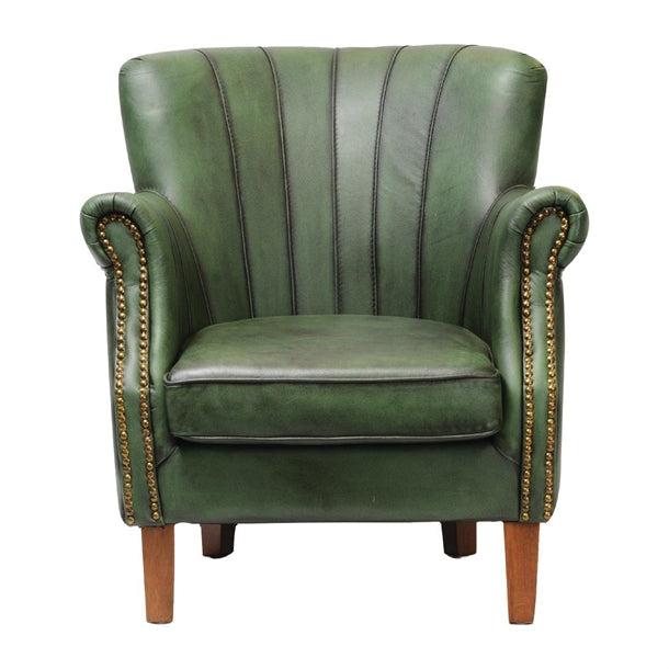 FT443 Lancaster Leather Chair Green JD Catering Equipment Solutions Ltd