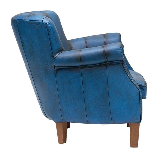 FT444 Lancaster Leather Chair Blue - JD Catering Equipment Solutions Ltd