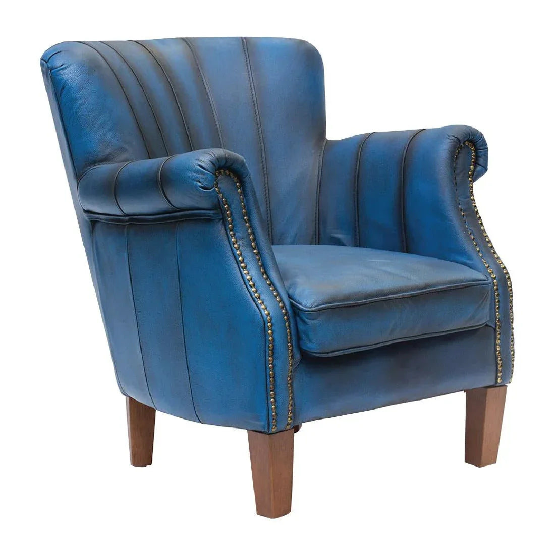 FT444 Lancaster Leather Chair Blue - JD Catering Equipment Solutions Ltd