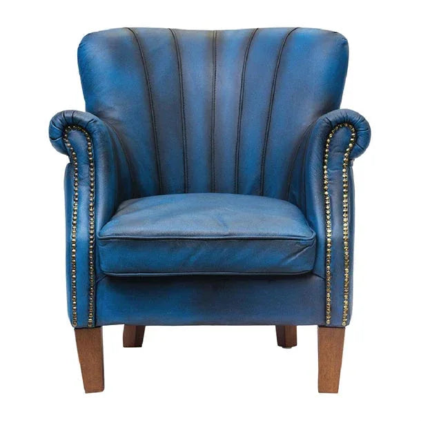FT444 Lancaster Leather Chair Blue - JD Catering Equipment Solutions Ltd