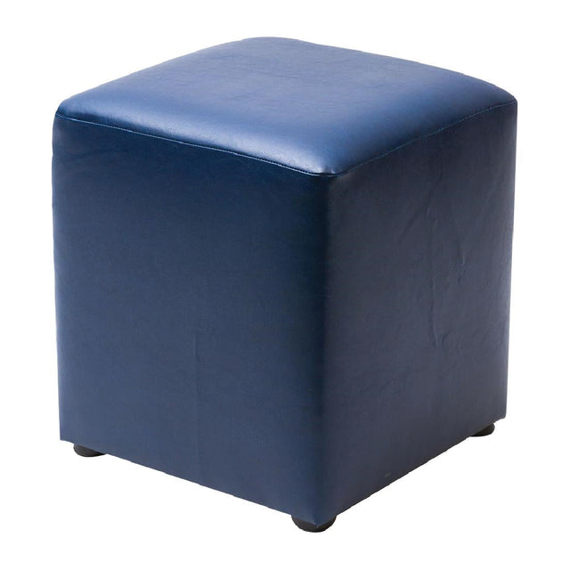 FT447 Cube Faux Leather Bar Stool Midnight (Pack of 2) JD Catering Equipment Solutions Ltd