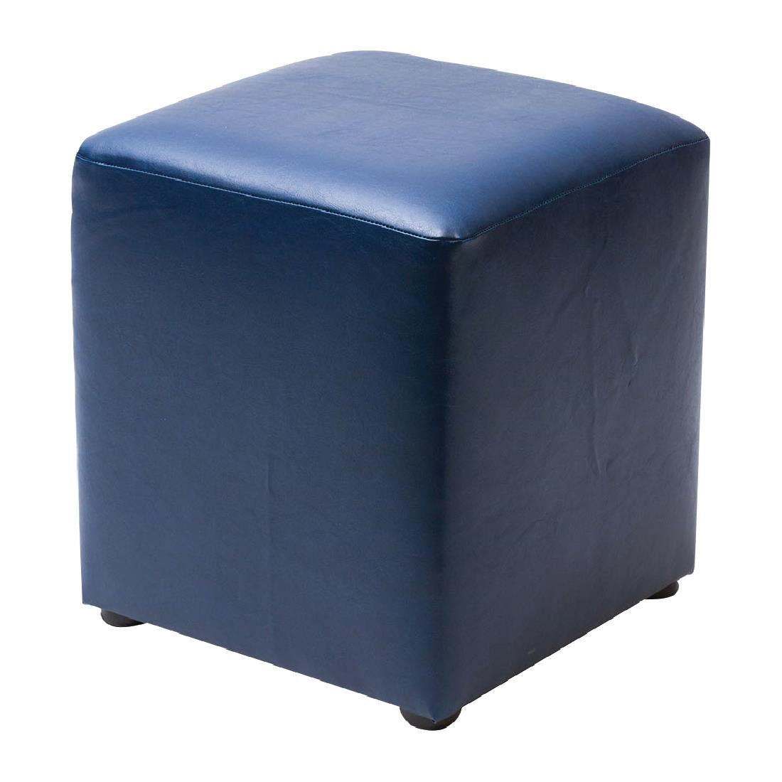 FT447 Cube Faux Leather Bar Stool Midnight (Pack of 2) JD Catering Equipment Solutions Ltd