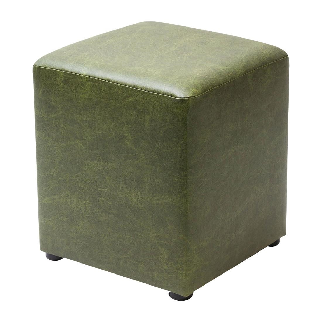 FT449 Cube Faux Leather Bar Stool Juniper (Pack of 2) JD Catering Equipment Solutions Ltd