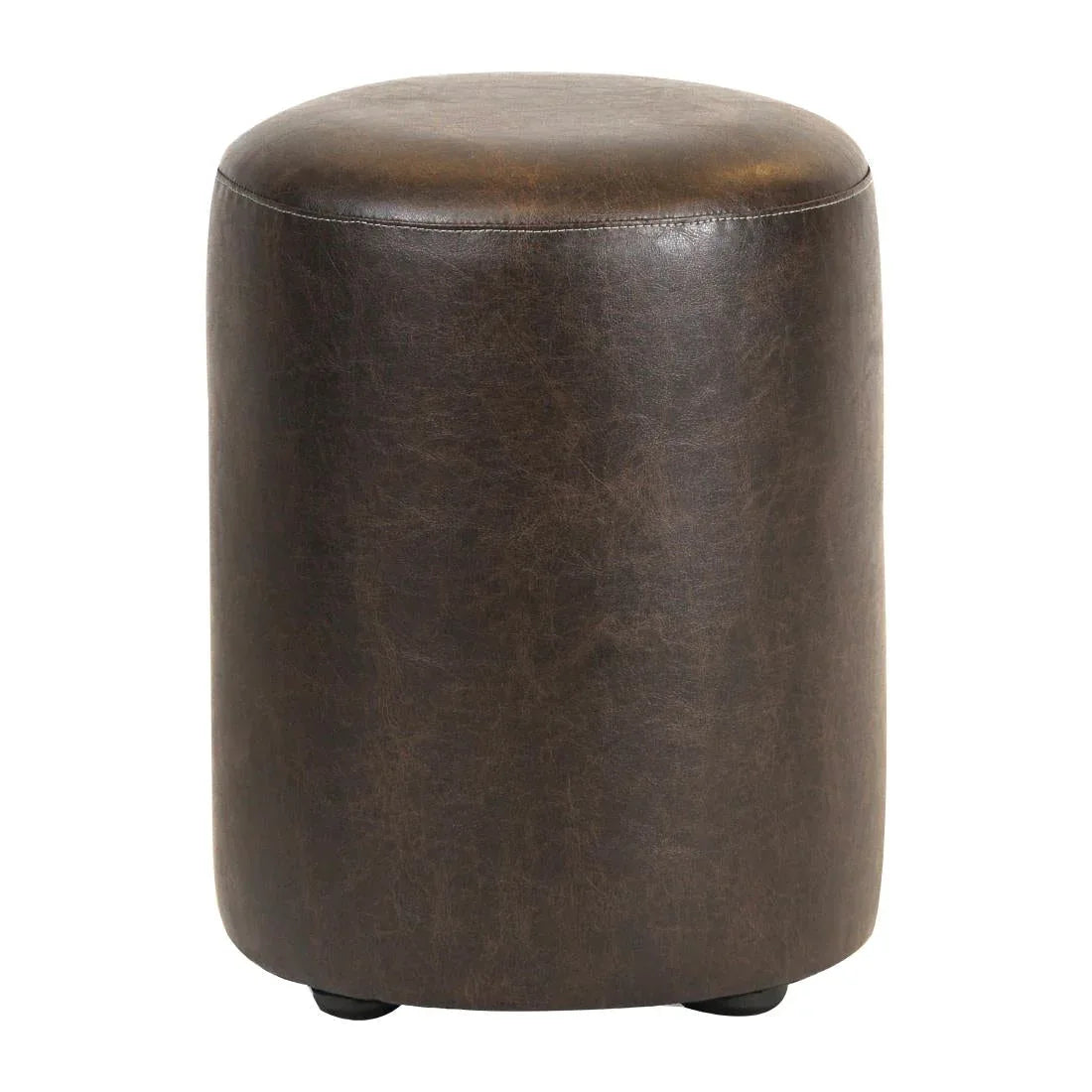 FT451 Cylinder Faux Leather Bar Stool Peat (Pack of 2) - JD Catering Equipment Solutions Ltd