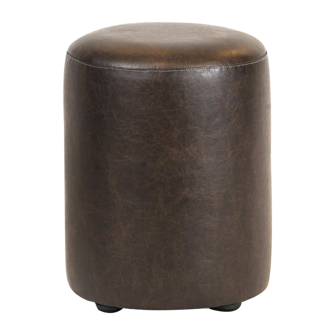FT451 Cylinder Faux Leather Bar Stool Peat (Pack of 2) JD Catering Equipment Solutions Ltd