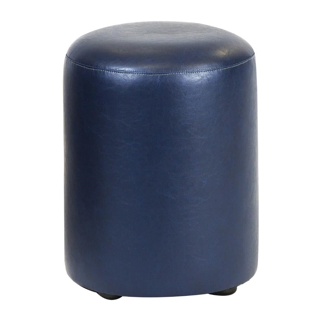 FT452 Cylinder Faux Leather Bar Stool Midnight (Pack of 2) JD Catering Equipment Solutions Ltd