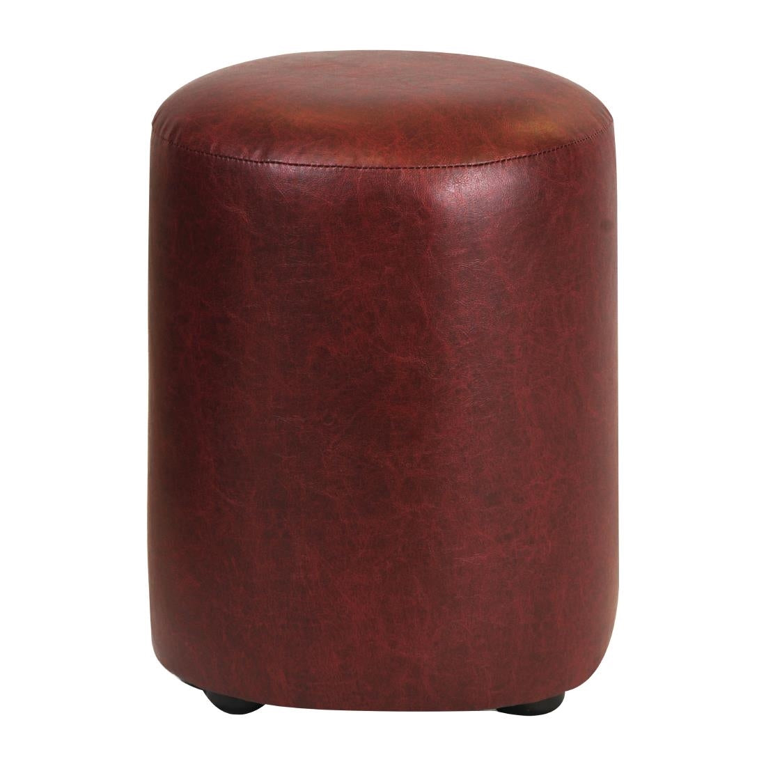 FT453 Cylinder Faux Leather Bar Stool Garnet (Pack of 2) JD Catering Equipment Solutions Ltd