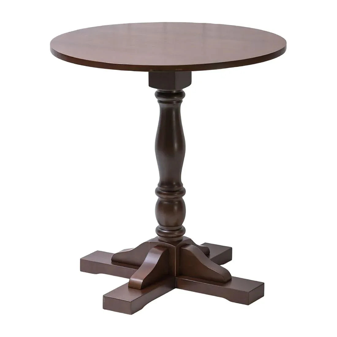 FT495 Oxford Dark Wood Pedestal Round Table 700mm - JD Catering Equipment Solutions Ltd