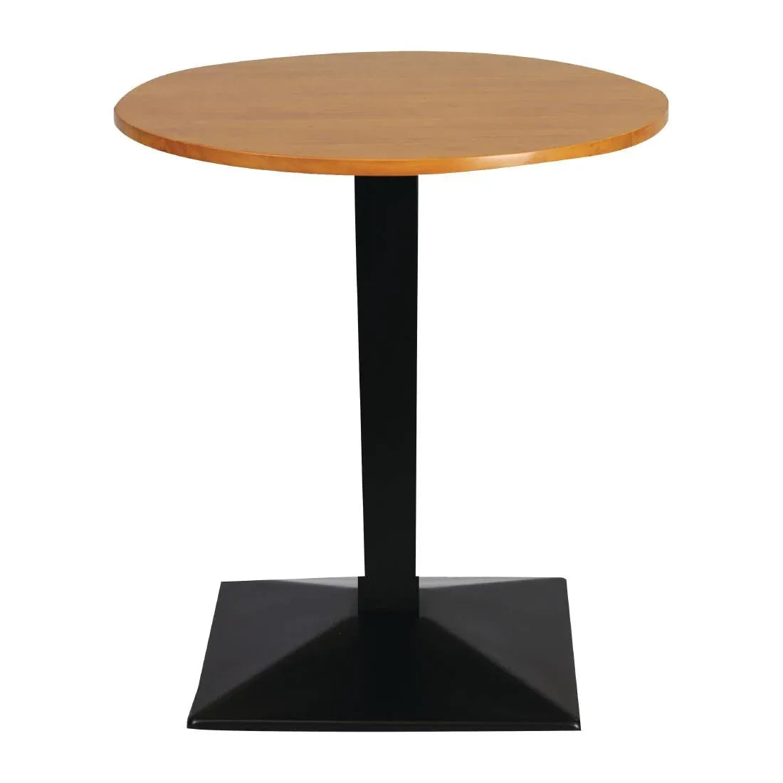 FT500 Turin Metal Base Pedestal Round Table with Soft Oak Top 700mm - JD Catering Equipment Solutions Ltd