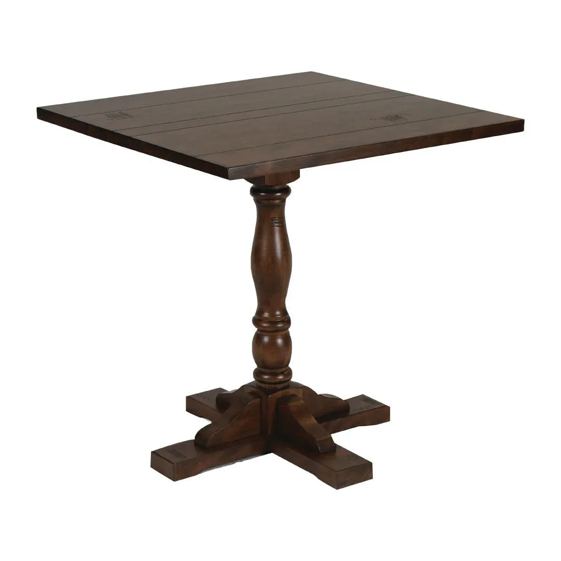 FT510 Oxford Vintage Wood Pedestal Square Table 760x760 - JD Catering Equipment Solutions Ltd