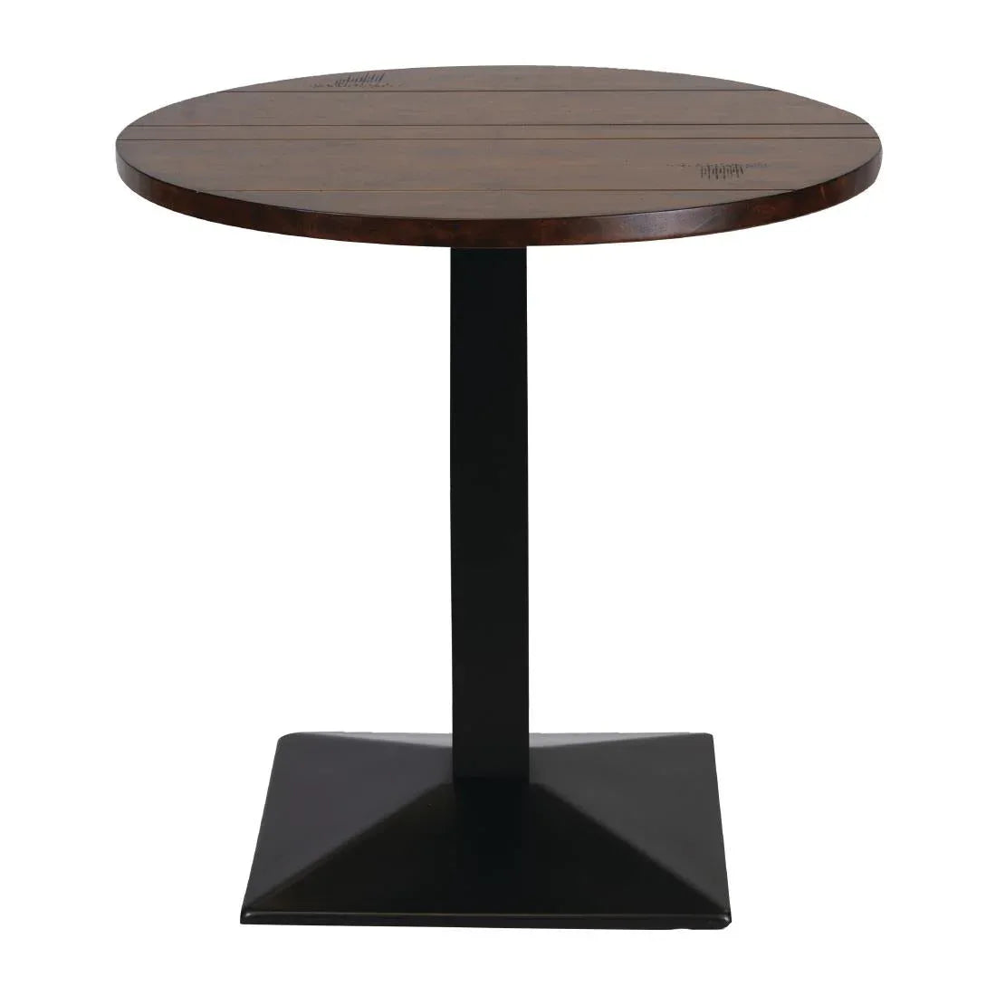 FT511 Turin Metal Base Pedestal Round Table with Vintage Top 760mm - JD Catering Equipment Solutions Ltd