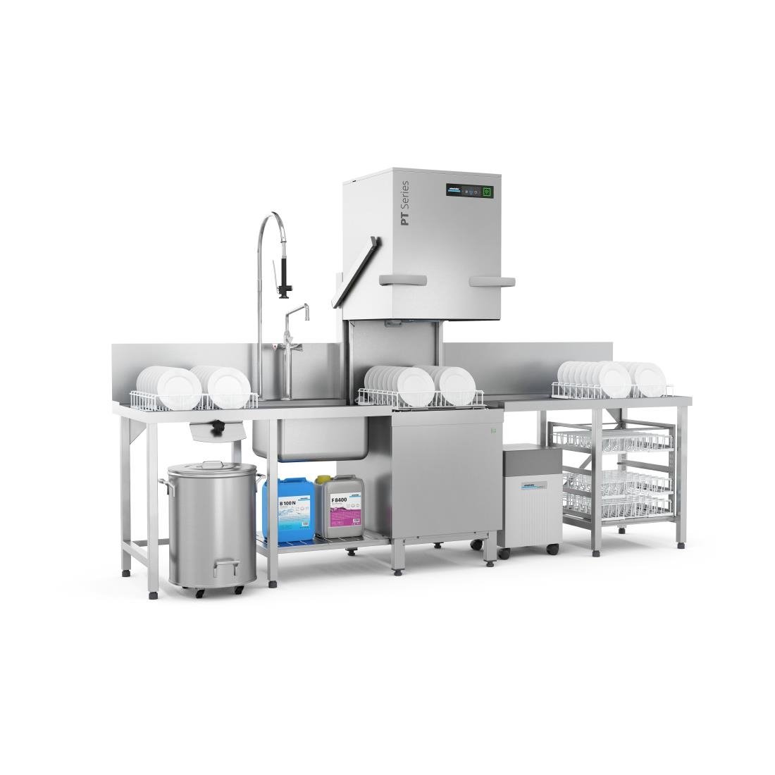 FT522 Winterhalter Pass Through Dishwasher PT-M with Water Softener JD Catering Equipment Solutions Ltd