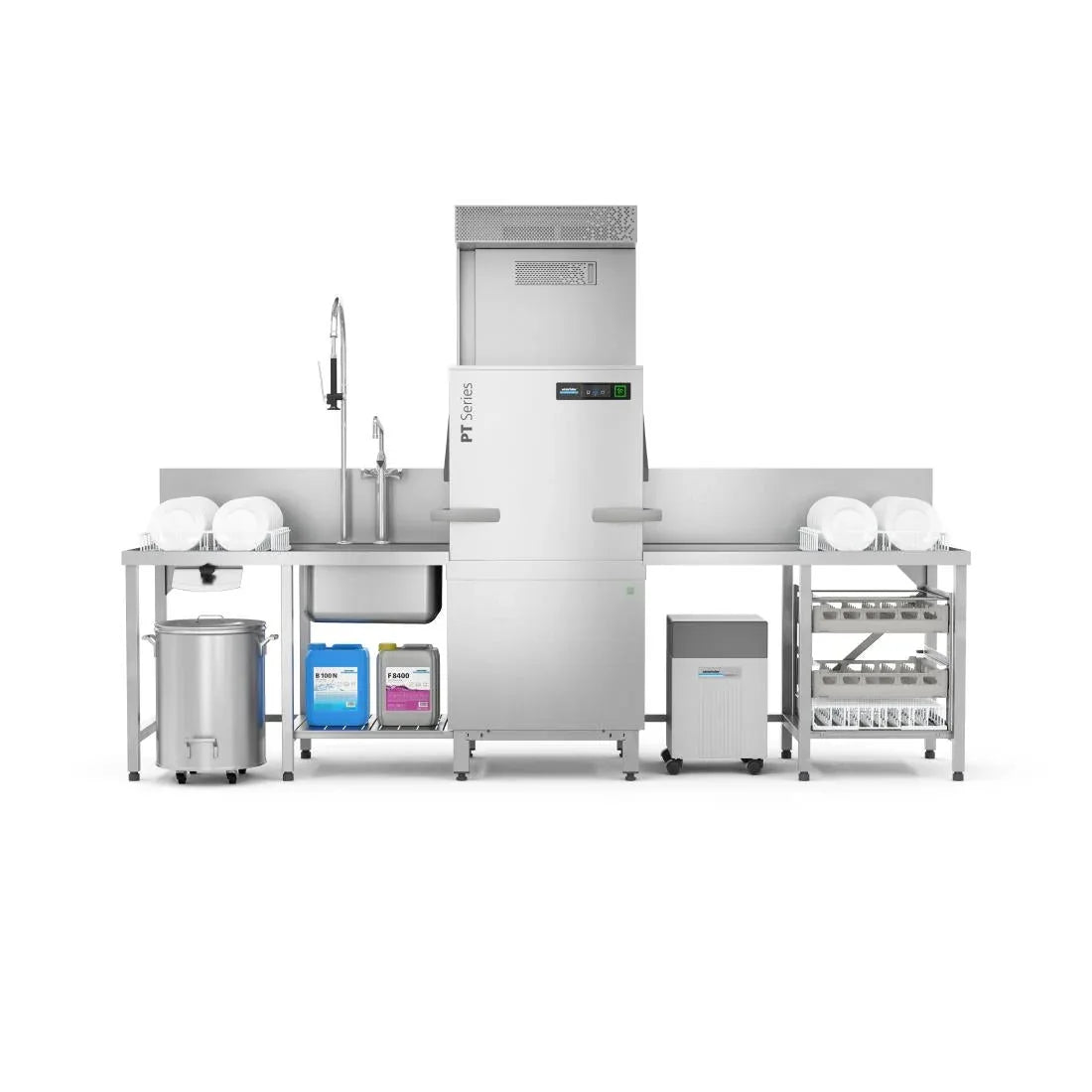 FT531 Winterhalter Pass Through Dishwasher PT-L with Water Softener and IDD - JD Catering Equipment Solutions Ltd