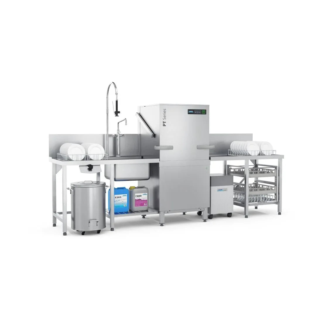 FT531 Winterhalter Pass Through Dishwasher PT-L with Water Softener and IDD - JD Catering Equipment Solutions Ltd