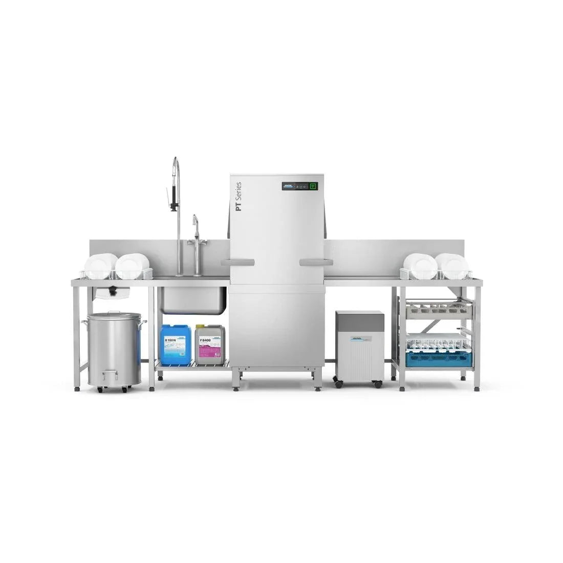 FT542 Winterhalter Pass Through Dishwasher PT-XL Energy+ with Water Softener - JD Catering Equipment Solutions Ltd