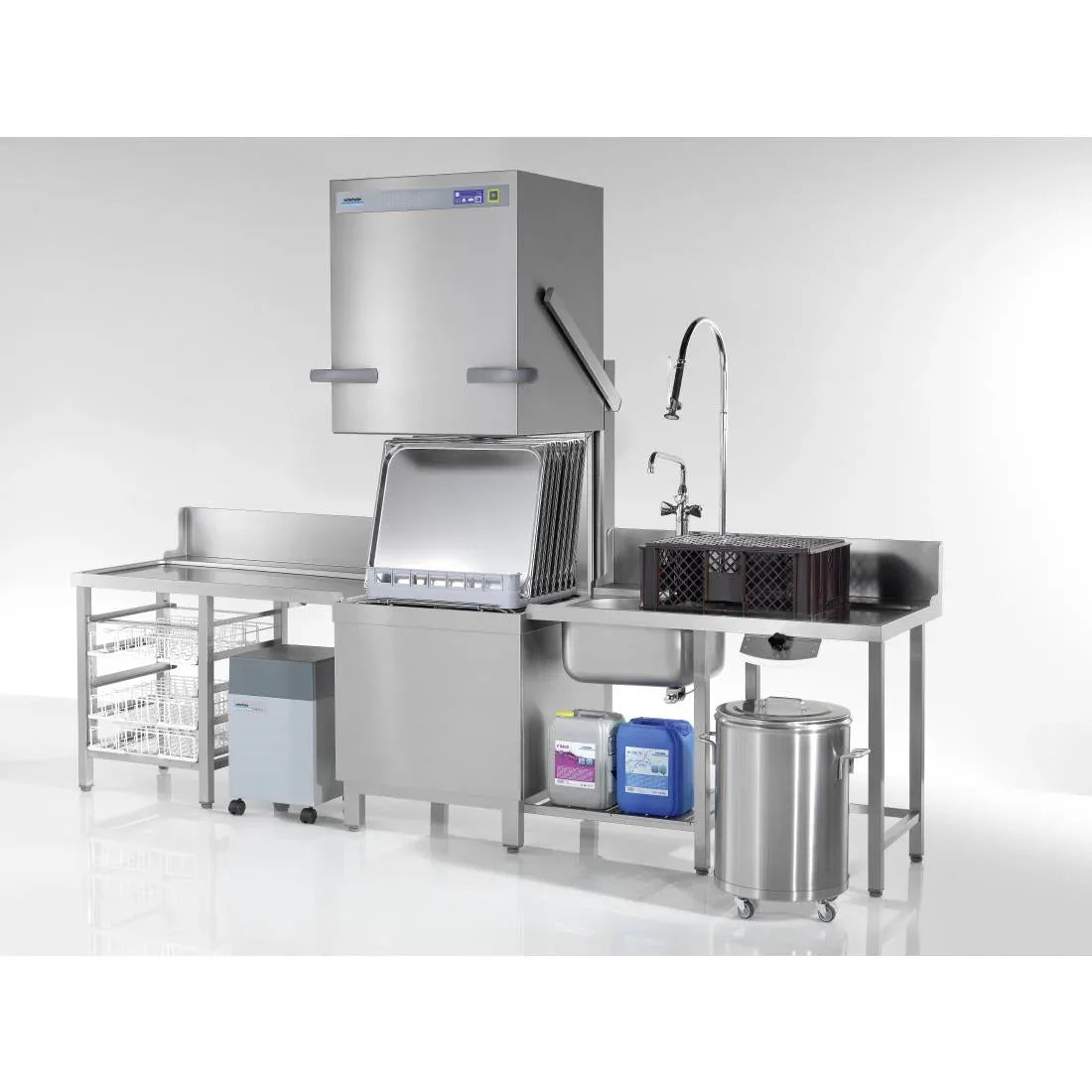 FT542 Winterhalter Pass Through Dishwasher PT-XL Energy+ with Water Softener - JD Catering Equipment Solutions Ltd