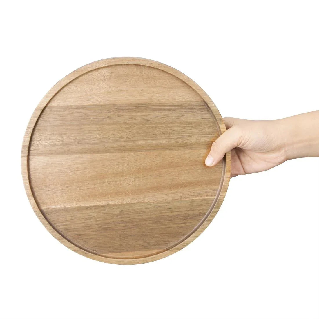 FT612 Olympia Acacia Round Plates 250(D)mm - JD Catering Equipment Solutions Ltd