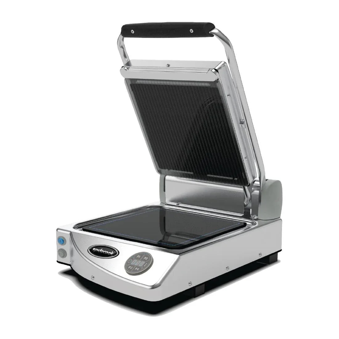 FT847 Spidocook Spidoglass Single Ribbed Upper Smooth Lower Contact Grill Digital SP010XR - JD Catering Equipment Solutions Ltd