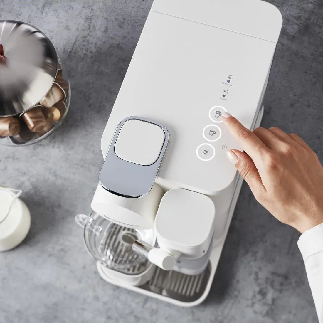 FT898 DeLonghi Nespresso Lattissima One Coffee Machine White - JD Catering Equipment Solutions Ltd