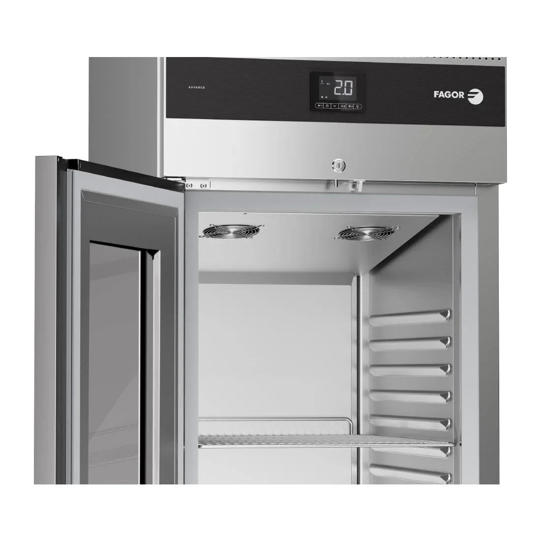 FU005 Fagor Advance Gastronorm Upright Cabinet Display Fridge 1 Door AUP-11G GD - JD Catering Equipment Solutions Ltd